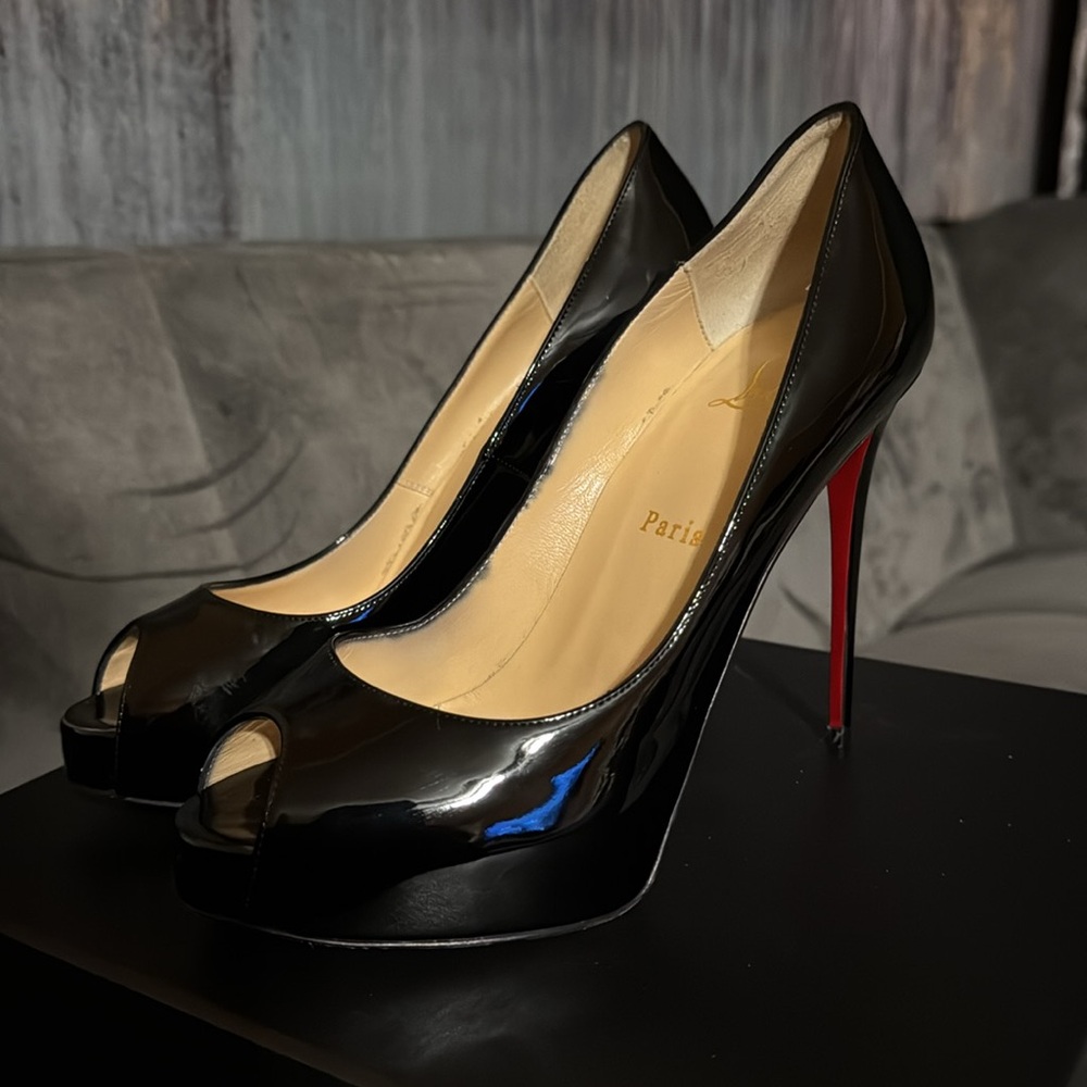 Christian Louboutin Very Privé Open Toe Pump Patent Leather